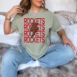 Rockets Baseball Bolt DTF Print
