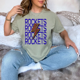 Rockets Baseball Bolt DTF Print