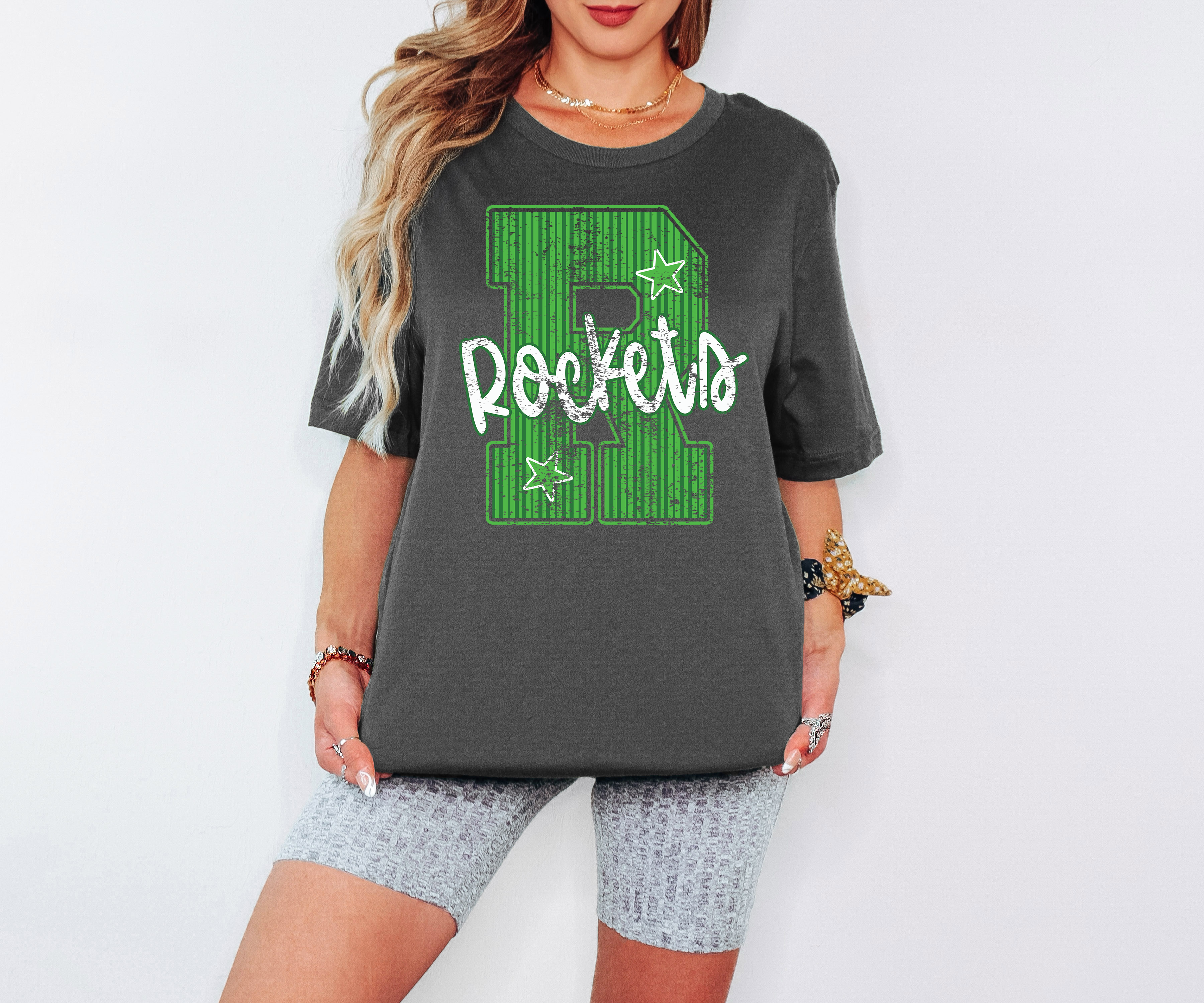 Rockets Stripes Varsity Team DTF Print