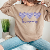 Buccaneers Checker Heart Trio DTF Print