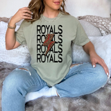 Royals Baseball Bolt DTF Print