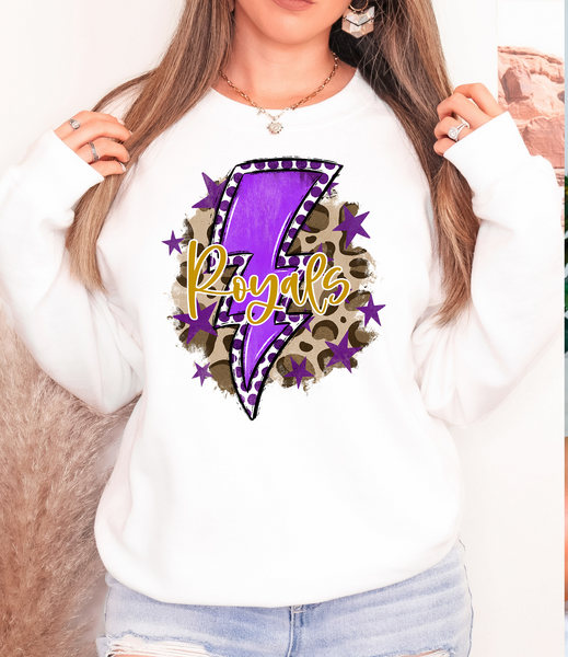 Royals Bright Bolt DTF Print
