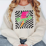 Royals Checker Bolt Distressed DTF Print