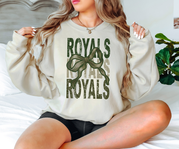 Royals Matching Stacked Camo Greens DTF Print