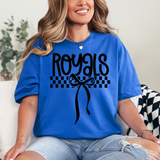 Royals Simple Bow Checker DTF Print