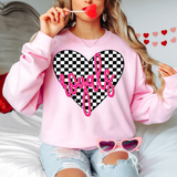 Royals Valentine Checker Heart DTF Print