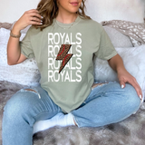 Royals Baseball Bolt DTF Print