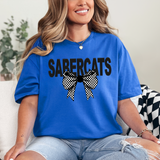 Sabercats Coquette Checker Bow DTF Print