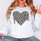 Sabercubs Retro Checker Heart DTF Print