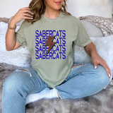 Sabercats Baseball Bolt DTF Print