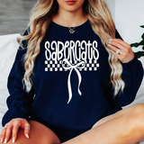 Sabercats Simple Bow Checker DTF Print