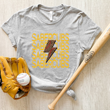 Sabercubs Baseball Bolt DTF Print
