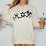 Sabercubs Crackle Cursive Teams DTF Print