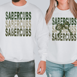 Sabercubs Matching Stacked Camo Greens DTF Print