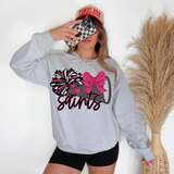 Saints Pink Out Cheer Glitter Effect DTF Print