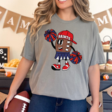 Saints Football Girl DTF Print