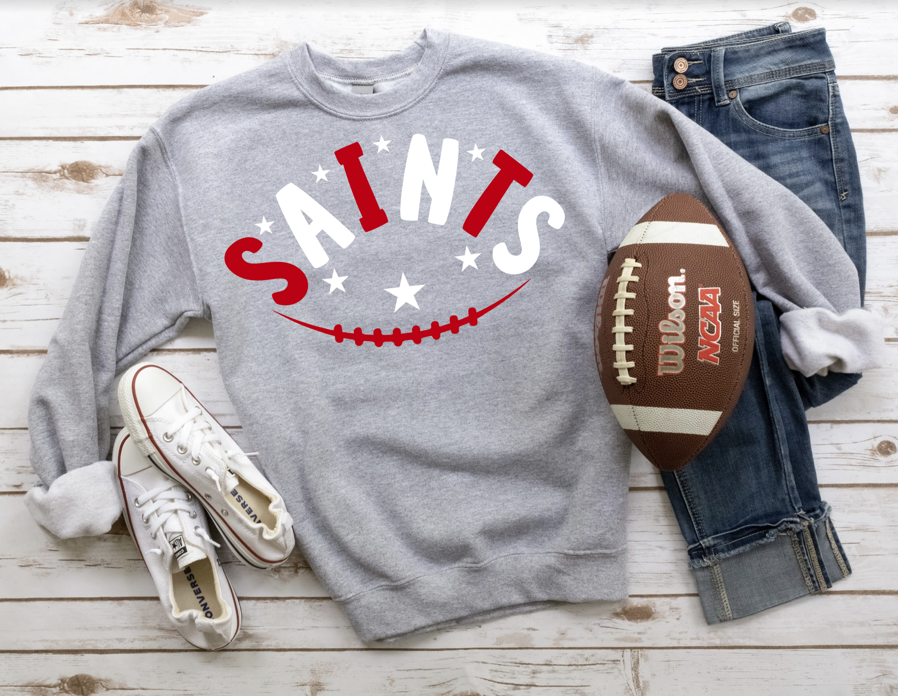 Saints Football Star DTF Print