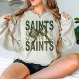 Saints Matching Stacked Camo Greens DTF Print