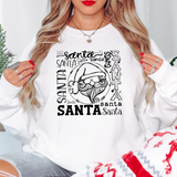 Santa Typography DTF Print