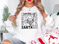 Santa Typography Screen Print LOW HEAT