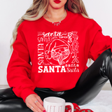 Santa Typography DTF Print
