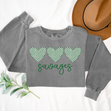 Savages Checker Heart Trio DTF Print