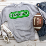 Savages Retro Team Oval DTF Print