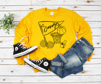 Savages Basketball Sketch DTF Print