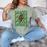 Savages Baseball Bolt DTF Print