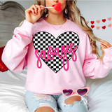 Savages Valentine Checker Heart DTF Print