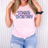 School Secretary Splatter Flower DTF Print
