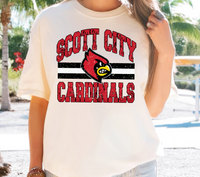 Classic Hometown Scott County Cardinals DTF Print