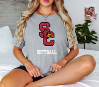 SC Softball Glitter Effect DTF Print