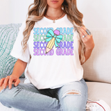 Back To School Repeat Pastel Checker Pencil Elementary DTF Print