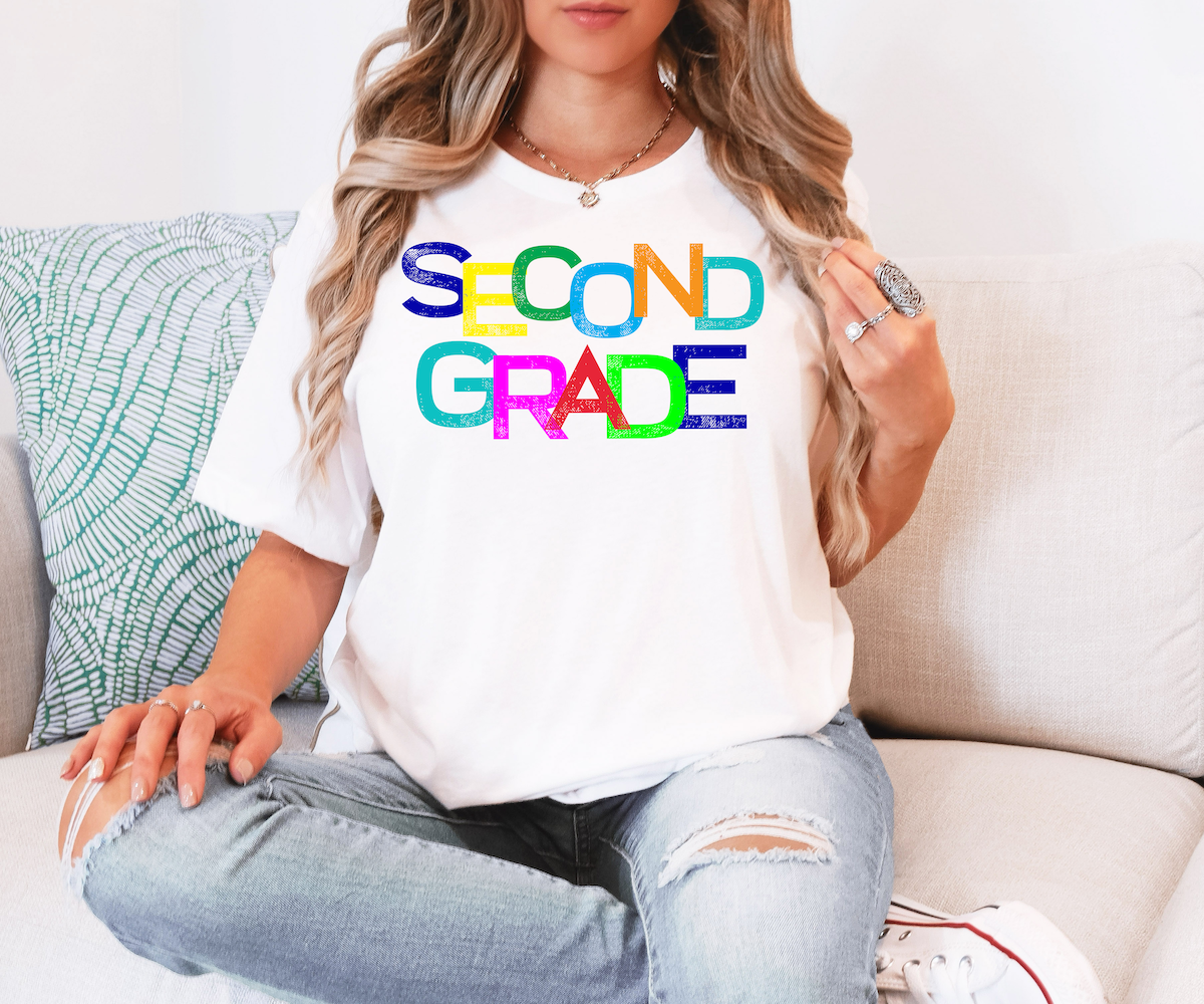 Back To School Elementary Funky Colors DTF Print