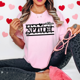 Senior Black and White Hearts DTF Print