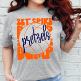 Set Spike Bump Pretzels Volleyball DTF Print