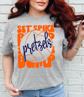 Set Spike Bump Pretzels Volleyball DTF Print