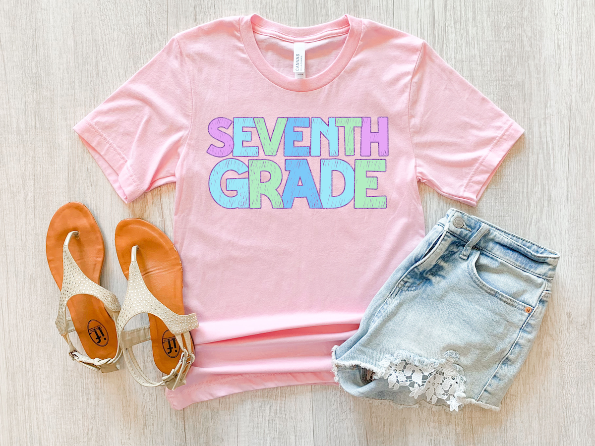 Back To School Middle-High School Pastel Bookworm DTF Print