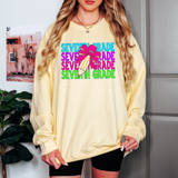 Back To School Repeat Neon Pink Pencil Middle High DTF Print