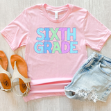 Back To School Elementary Pastel Bookworm DTF Print