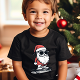 Skateboarding Santa DTF Print