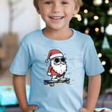 Skateboarding Santa DTF Print