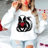 Skunk with Heart DTF Print