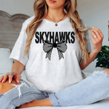 Skyhawks Coquette Checker Bow DTF Print