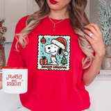 Snoopy Christmas Stamp DTF Print