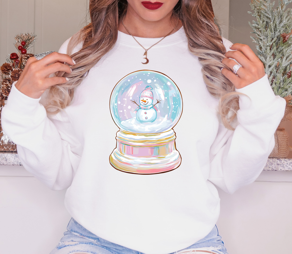 Winter Snowman Snowglobe DTF Print