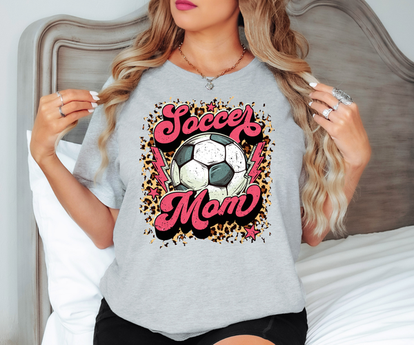 Soccer Mom Pink Cheetah DTF Print