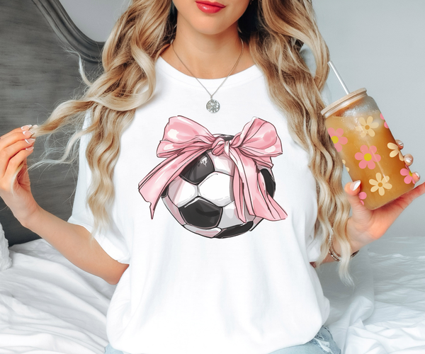 Coquette Soccer Ribbon DTF Print