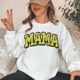 Fuzzy Softball Mama Patch DTF Print